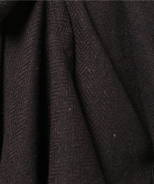 MERLOT（メルロー）の「ヘリンボーンアシメタックフレアスカート660-7527（スカート・レディース・ホワイト/ブラウン/チャコールグレー・FREE）」の6枚目の写真