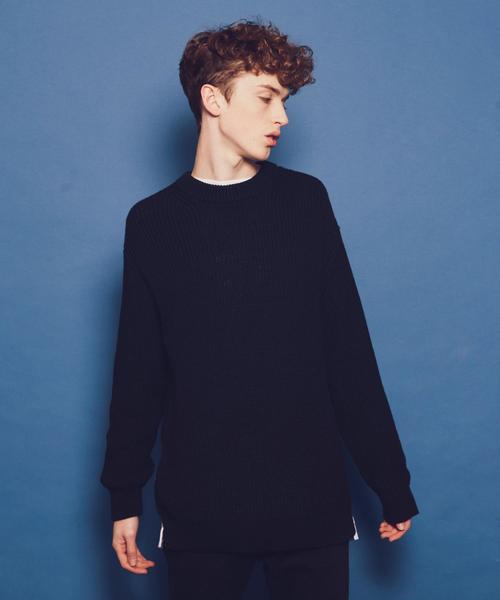 MONKEY TIME(モンキータイム)の「<monkey time> PE AZE SIDE ZIP CN/ニット ◆(ニット/セーター・メンズ・ブラック/グレー/マスタード/ライトピンク・X-LARGE/LARGE/MEDIUM/SMALL)」の13枚目の写真