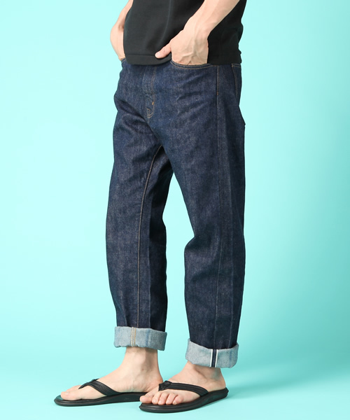 Made in JAPAN denim (straight)（メイドインジャパンデニム（ストレート））の「【Made in Japan】505 type-Non Wash-/テーパードデニムパンツ（デニムパンツ・メンズ・インディゴブルー・27inch/28inch/29inch/30inch/31inch/32inch/33inch/34inch/36inch）」の2枚目の写真