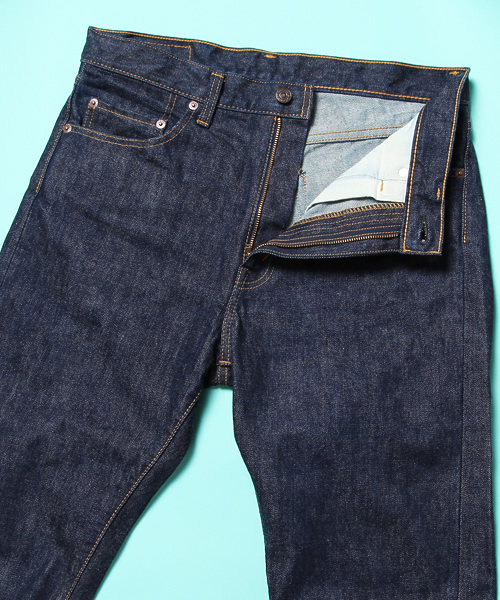 Made in JAPAN denim (straight)（メイドインジャパンデニム（ストレート））の「【Made in Japan】505 type-Non Wash-/テーパードデニムパンツ（デニムパンツ・メンズ・インディゴブルー・27inch/28inch/29inch/30inch/31inch/32inch/33inch/34inch/36inch）」の4枚目の写真