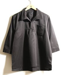 T/Cブロード7分袖スキッパーオープンカラーシャツ【開襟シャツ】