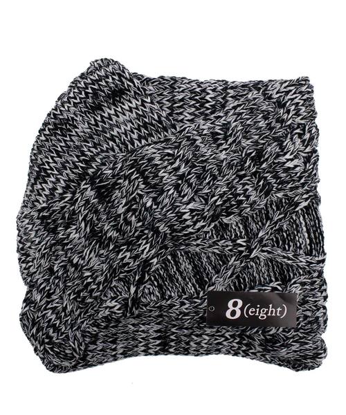 ８(eight)（エイト）の「MIXニット ケーブルニット スヌード ネックウォーマー（ネックウォーマー/スヌード・メンズ・ブラック/グレー・FREE）」の6枚目の写真