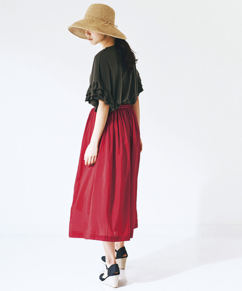 avecmoi（アヴェクモワ）の「ａｖｅｃｍｏｉ　ギャザースカート＜レッド＞（スカート・レディース・ピンク・SMALL/MEDIUM/LARGE/X-LARGE）」の12枚目の写真