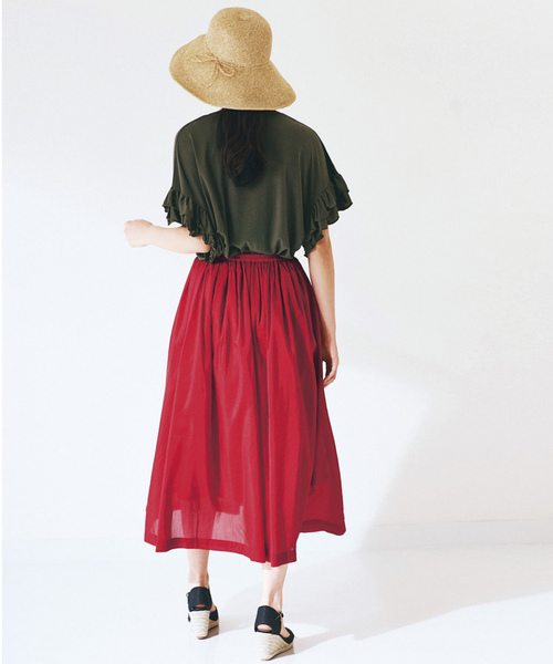 avecmoi（アヴェクモワ）の「ａｖｅｃｍｏｉ　ギャザースカート＜レッド＞（スカート・レディース・ピンク・SMALL/MEDIUM/LARGE/X-LARGE）」の13枚目の写真