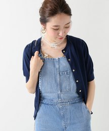 C/アサ半袖カーディガン◆