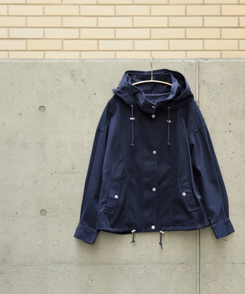 SESTO(セスト)の「ツイルマウンテンパーカーフーディージャケット(マウンテンパーカー・レディース・ブラック/ベージュ/ネイビー/カーキブラウン/カモフラージュ・M)」の1枚目の写真