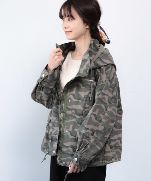 SESTO(セスト)の「ツイルマウンテンパーカーフーディージャケット(マウンテンパーカー・レディース・ブラック/ベージュ/ネイビー/カーキブラウン/カモフラージュ・M)」の5枚目の写真