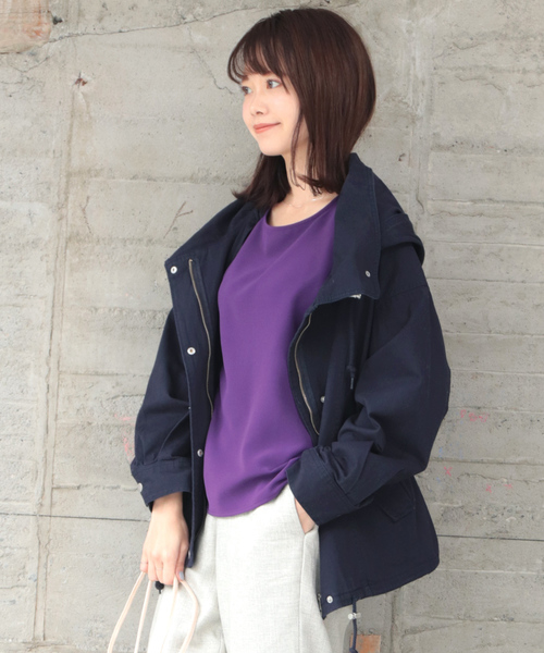 SESTO(セスト)の「ツイルマウンテンパーカーフーディージャケット(マウンテンパーカー・レディース・ブラック/ベージュ/ネイビー/カーキブラウン/カモフラージュ・M)」の13枚目の写真