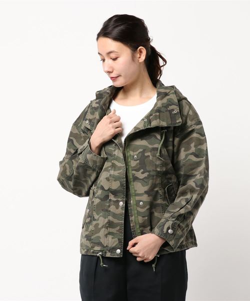 SESTO(セスト)の「ツイルマウンテンパーカーフーディージャケット(マウンテンパーカー・レディース・ブラック/ベージュ/ネイビー/カーキブラウン/カモフラージュ・M)」の14枚目の写真