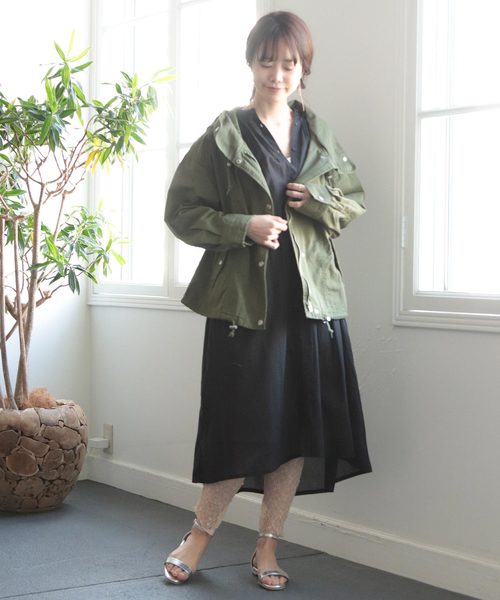 SESTO(セスト)の「ツイルマウンテンパーカーフーディージャケット(マウンテンパーカー・レディース・ブラック/ベージュ/ネイビー/カーキブラウン/カモフラージュ・M)」の21枚目の写真