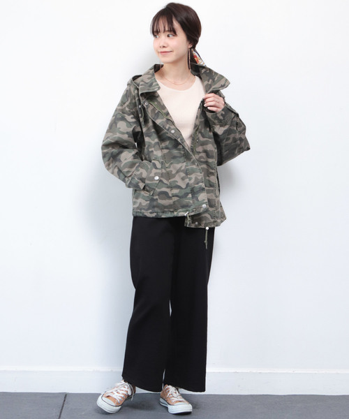 SESTO(セスト)の「ツイルマウンテンパーカーフーディージャケット(マウンテンパーカー・レディース・ブラック/ベージュ/ネイビー/カーキブラウン/カモフラージュ・M)」の15枚目の写真