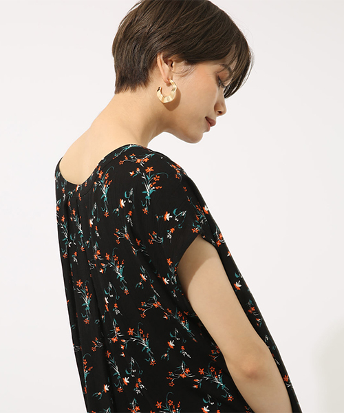 Miaou 青色 花柄 シースルータンクトップ Miaou 青色 花柄 シースルータンクトップ