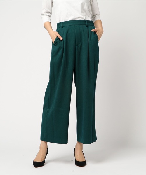 ROPE' PICNIC(ロペピクニック)の「ウーリッシュフラノワイドパンツ(その他パンツ・レディース・チャコールグレー/ダークグリーン/ネイビー/イエロー/レンガ・36/38/40)」の2枚目の写真
