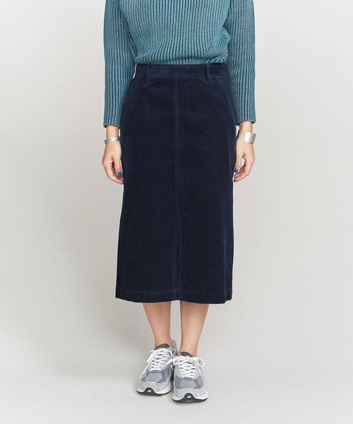 BEAUTY&YOUTH UNITED ARROWS（ビューティーアンドユースユナイテッドアローズ）の「BY コーデュロイタイトスカート ◆（スカート・レディース・ネイビー/オフホワイト/ケリー・SMALL/MEDIUM）」の8枚目の写真