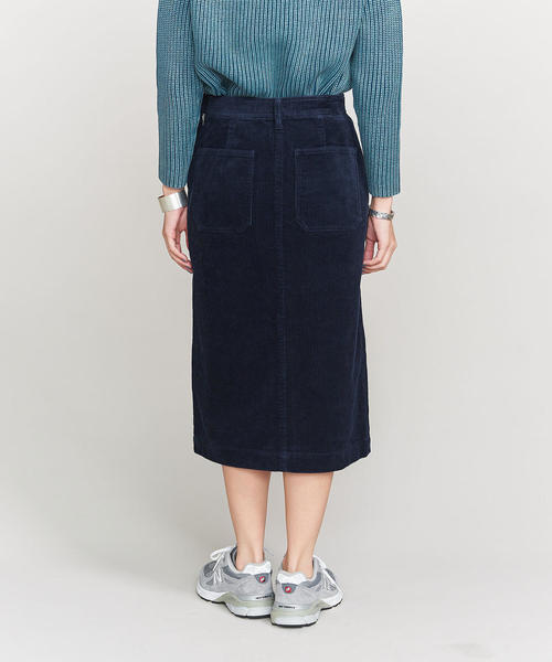 BEAUTY&YOUTH UNITED ARROWS（ビューティーアンドユースユナイテッドアローズ）の「BY コーデュロイタイトスカート ◆（スカート・レディース・ネイビー/オフホワイト/ケリー・SMALL/MEDIUM）」の9枚目の写真