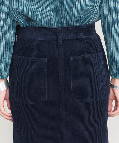 BEAUTY&YOUTH UNITED ARROWS（ビューティーアンドユースユナイテッドアローズ）の「BY コーデュロイタイトスカート ◆（スカート・レディース・ネイビー/オフホワイト/ケリー・SMALL/MEDIUM）」の14枚目の写真