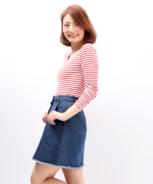 WEGO（ウィゴー）の「WEGO/柄タイトTシャツ（Tシャツ/カットソー・レディース・ブラック/ブルー/レッド/その他1・FREE）」の9枚目の写真