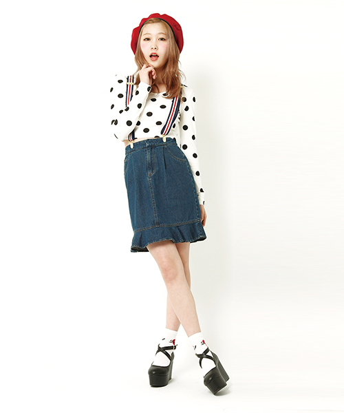 WEGO（ウィゴー）の「WEGO/柄タイトTシャツ（Tシャツ/カットソー・レディース・ブラック/ブルー/レッド/その他1・FREE）」の12枚目の写真