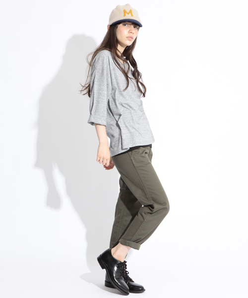 BEAMS BOY(ビームスボーイ)の「□BEAMS BOY / アーミーチノ 9分丈 0066CL(チノパンツ・レディース・オリーブ/ネイビー・0/1/2)」の1枚目の写真