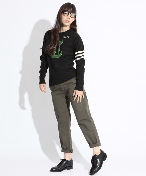 BEAMS BOY(ビームスボーイ)の「□BEAMS BOY / アーミーチノ 9分丈 0066CL(チノパンツ・レディース・オリーブ/ネイビー・0/1/2)」の3枚目の写真