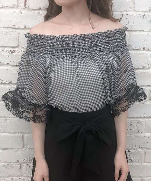 one after another NICE CLAUP(ワンアフターアナザーナイスクラップ)の「アソートオフショルブラウス(シャツ/ブラウス・レディース・ベージュ/ドット/チェック/ナチュラル・FREE)」の11枚目の写真