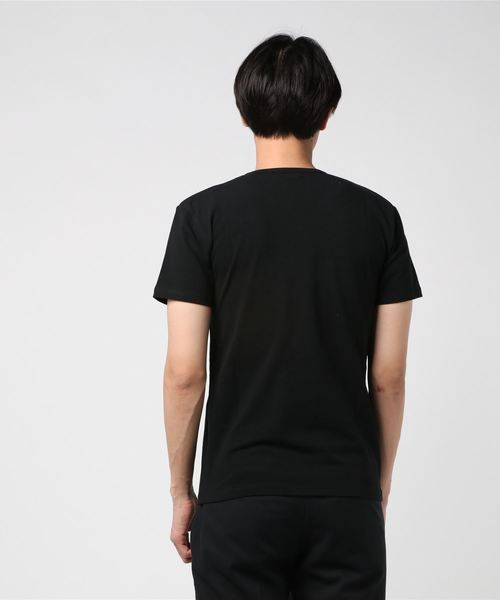 おしゃれスタ（オシャレスタ）の「ラインストーンデザインVネック半袖Tシャツ(SS)（Tシャツ/カットソー・メンズ・ホワイト/ブラック/ホワイト系その他/ブラック系その他・M/L）」の5枚目の写真
