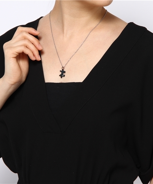 WEGO（ウィゴー）の「WEGO/パズルネックレス（ネックレス・レディース・ブラック/ピンク・FREE）」の5枚目の写真