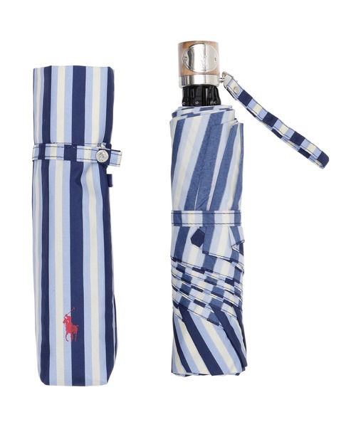 POLO RALPH LAUREN 折りたたみ傘 ストライプ POLO RALPH LAUREN 折りたたみ傘 遮光 晴雨兼用折りたたみ日傘