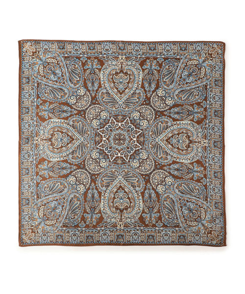 Khaju（カージュ）の「Le Vernis:ペーズリー柄スカーフ（バンダナ/スカーフ・レディース・ブラック/ブラウン・ONE SIZE）」の2枚目の写真