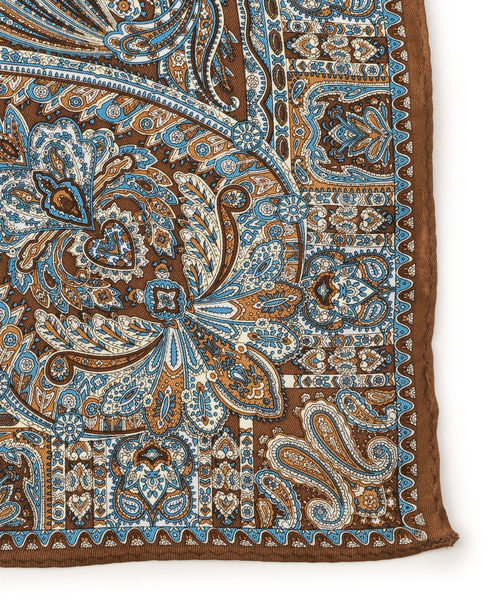 Khaju（カージュ）の「Le Vernis:ペーズリー柄スカーフ（バンダナ/スカーフ・レディース・ブラック/ブラウン・ONE SIZE）」の3枚目の写真