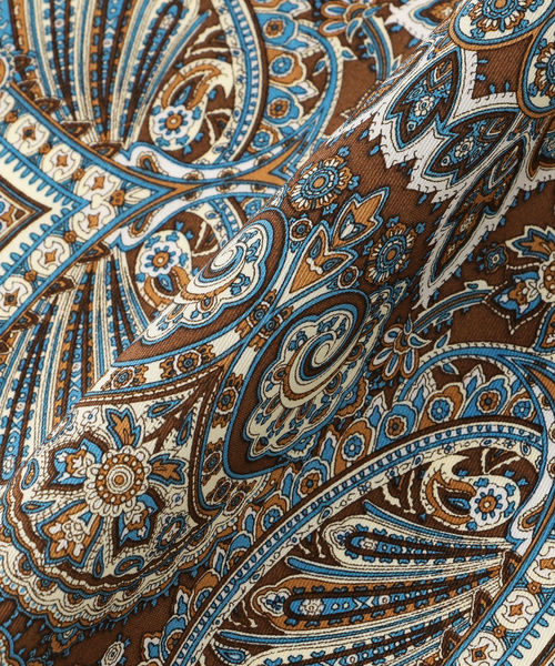 Khaju（カージュ）の「Le Vernis:ペーズリー柄スカーフ（バンダナ/スカーフ・レディース・ブラック/ブラウン・ONE SIZE）」の5枚目の写真