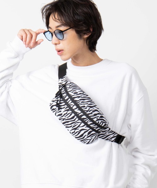 WEGO(ウィゴー)の「WEGO/ダブルジップボックスウエストバッグ(ボディバッグ/ウエストポーチ・メンズ・パープル/ブラック/その他2/その他3/その他1・FREE)」の5枚目の写真