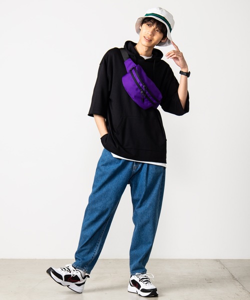 WEGO(ウィゴー)の「WEGO/ダブルジップボックスウエストバッグ(ボディバッグ/ウエストポーチ・メンズ・パープル/ブラック/その他2/その他3/その他1・FREE)」の19枚目の写真