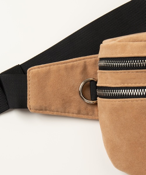 WEGO（ウィゴー）の「WEGO/シンセティックレザーWジップボックスウエストバッグ（ボディバッグ/ウエストポーチ・メンズ・ベージュ/グレー/ブラック/その他1/ブラック系その他・FREE）」の13枚目の写真