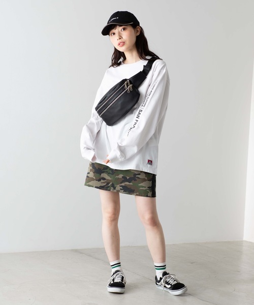 WEGO（ウィゴー）の「WEGO/シンセティックレザーWジップボックスウエストバッグ（ボディバッグ/ウエストポーチ・メンズ・ベージュ/グレー/ブラック/その他1/ブラック系その他・FREE）」の15枚目の写真