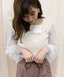 apres jour | ケーブルビスチェ×ブラウスセット【ZOZOTOWN限定アイテム】(シャツ/ブラウス)