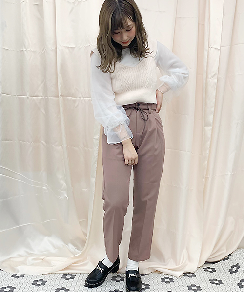 apres jour(アプレジュール)の「ケーブルビスチェ×ブラウスセット【ZOZOTOWN限定アイテム】(シャツ/ブラウス・レディース・ブラック/アイボリー/モカ・フリー)」の18枚目の写真