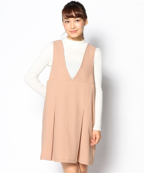 mystic（ミスティック）の「ジャンパースカート（スカート・レディース・ブラック/ネイビー/キャメル・FREE）」の3枚目の写真