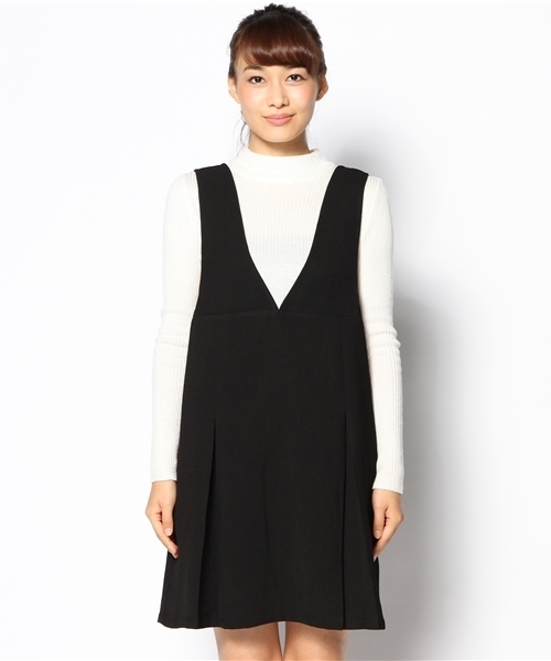 mystic（ミスティック）の「ジャンパースカート（スカート・レディース・ブラック/ネイビー/キャメル・FREE）」の4枚目の写真