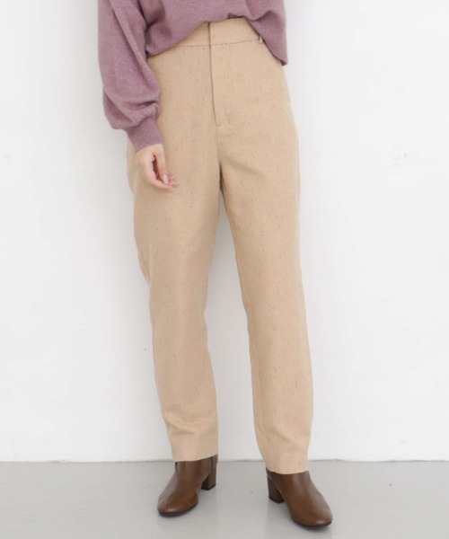 KBF(ケイビーエフ)の「カラーネップテーパードパンツ(その他パンツ・レディース・チャコールグレー/ベージュ/ブラウン・ONE)」の1枚目の写真