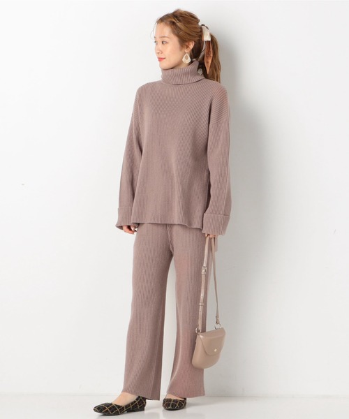 archives（アルシーヴ）の「【setupにも】リブニットパンツ（その他パンツ・レディース・ブラウン/アイボリー/ピンクベージュ・MEDIUM）」の8枚目の写真