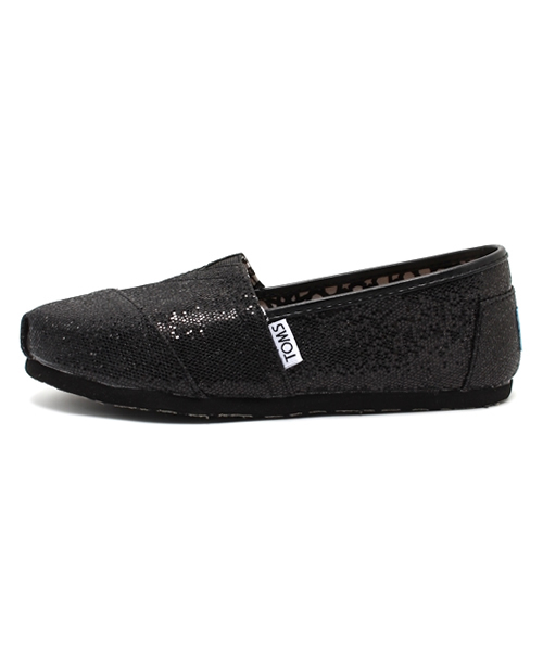 TOMS(トムス)の「トムス ウィメンズ クラシック グリッター ラメ スリッポン TOMS W CLSC Glitters(スニーカー・レディース・シルバー/ブラック・23cm/24.5cm/24cm/23.5cm/22cm/22.5cm)」の3枚目の写真
