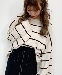 apres jour | 細ボーダーニット【ZOZOTOWN限定アイテム】(ニット/セーター)