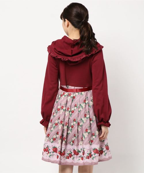 axes femme（アクシーズファム）の「いちご柄カットワンピース