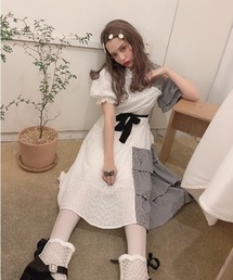 Swankiss | HS gingham cotton O/P(ワンピース)