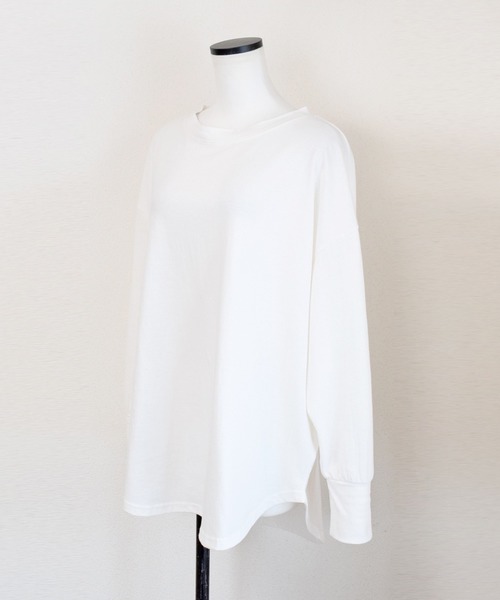 Marient（マリエント）の「バックヘンリーカットＰＯ/プルオーバー（Tシャツ/カットソー・レディース・ライトグリーン/ホワイト・FREE）」の4枚目の写真