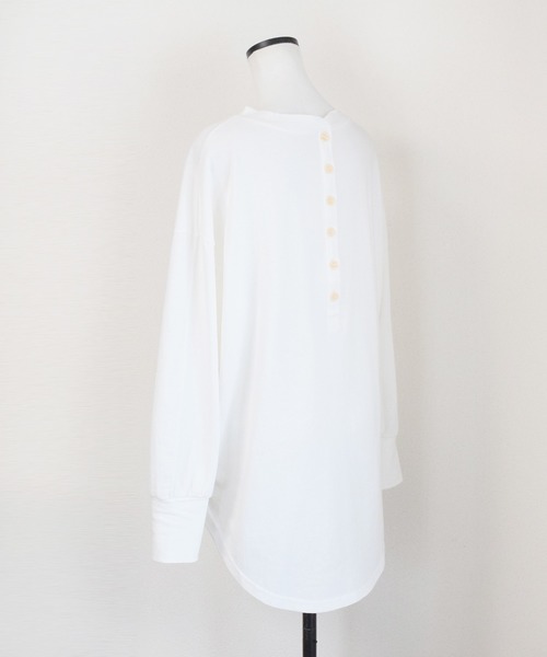 Marient（マリエント）の「バックヘンリーカットＰＯ/プルオーバー（Tシャツ/カットソー・レディース・ライトグリーン/ホワイト・FREE）」の15枚目の写真