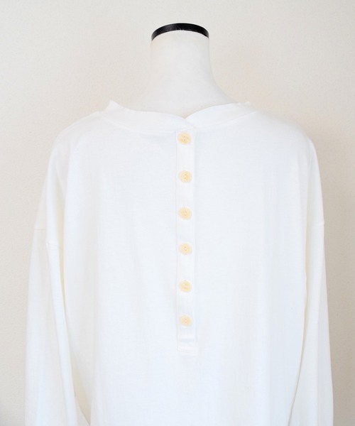 Marient（マリエント）の「バックヘンリーカットＰＯ/プルオーバー（Tシャツ/カットソー・レディース・ライトグリーン/ホワイト・FREE）」の7枚目の写真