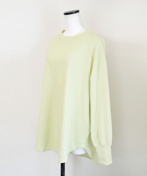 Marient（マリエント）の「バックヘンリーカットＰＯ/プルオーバー（Tシャツ/カットソー・レディース・ライトグリーン/ホワイト・FREE）」の16枚目の写真