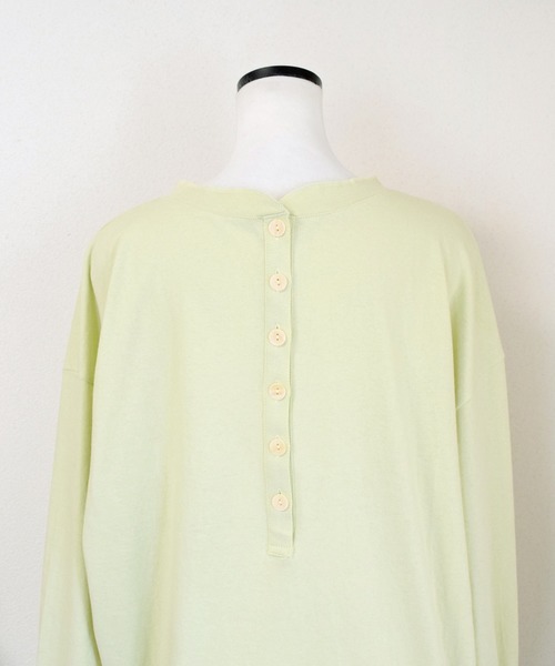 Marient（マリエント）の「バックヘンリーカットＰＯ/プルオーバー（Tシャツ/カットソー・レディース・ライトグリーン/ホワイト・FREE）」の8枚目の写真